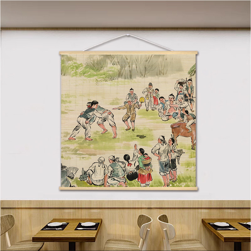 韓国バーベキュースタイルの壁掛け絵画、韓国風竹製カーテン、レ - The Korean Lifestyle のレビューと価格