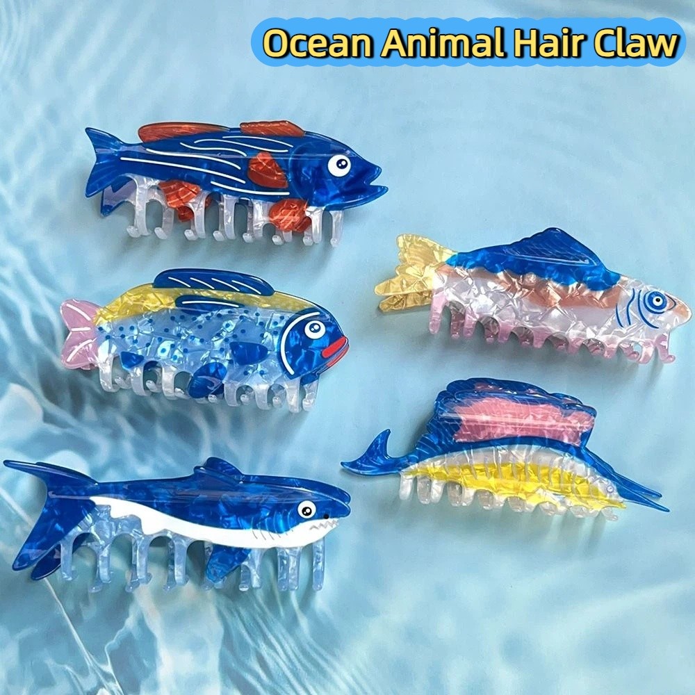 ヘアピン 海の動物 ヘアクリップ 金魚 PVC 海洋生物 魚 - The Korean Lifestyle のレビューと価格